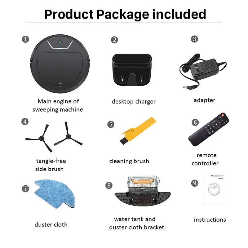 3600PA робот пылесос с приложением Управление режим планирования развертки & Wet