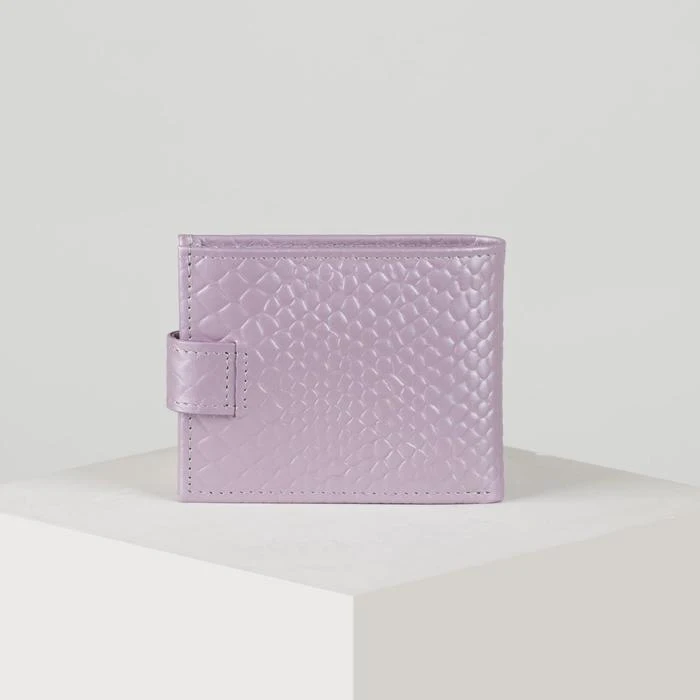 Кошелёк женский отдел на клапане цвет светло-сиреневый | Багаж и сумки