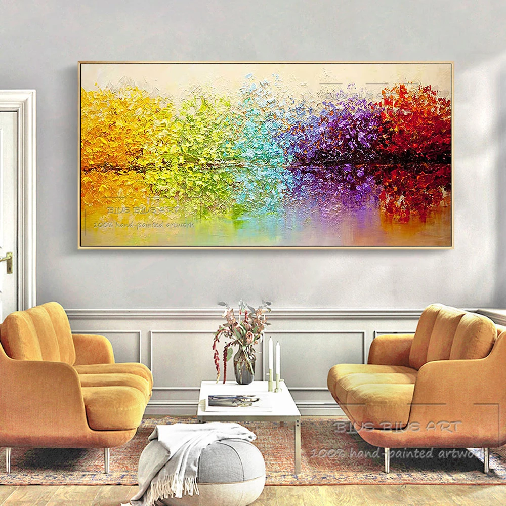 Большой художник ручная роспись высокое качество великолепная абстрактная