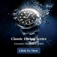 lacz denton mechanical men watch new water ghost series classic black dial luxury automatic watch men 100m waterproof wristwatch