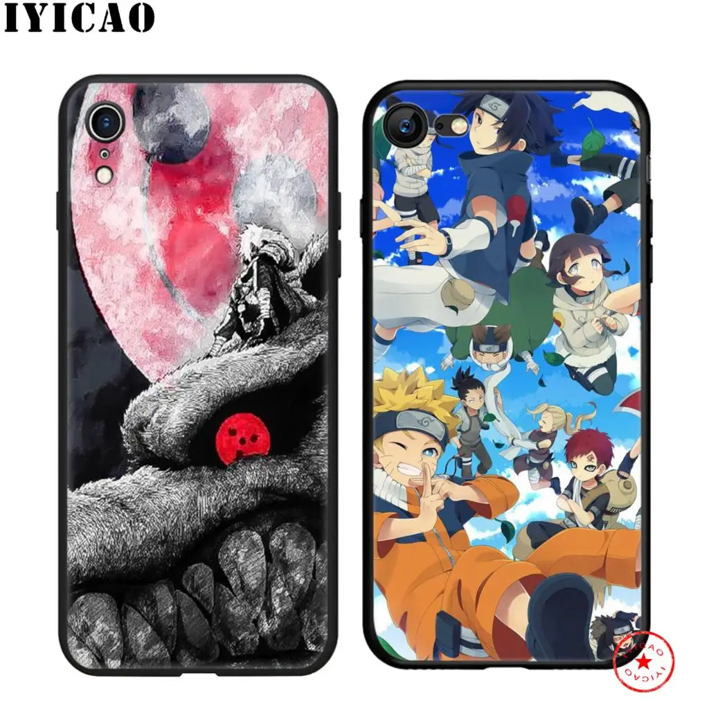 IYICAO Наруто Саске Какаши мягкий черный силиконовый чехол для iPhone 11 Pro Xr Xs Max X или 10 8
