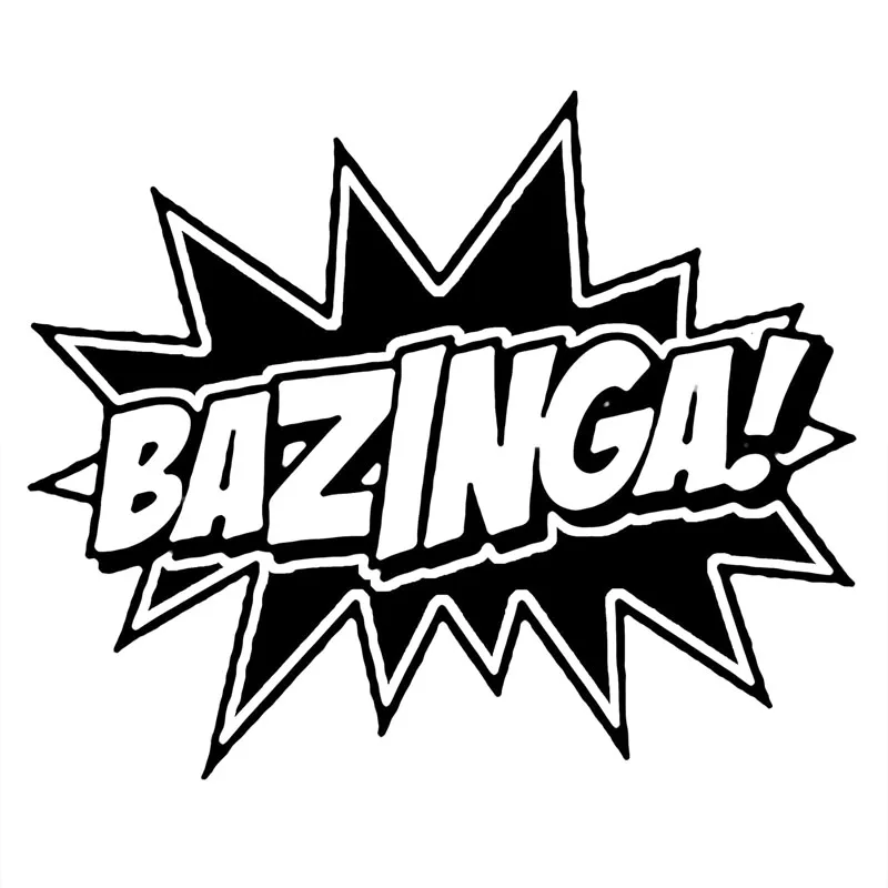 Автомобильная наклейка Bazinga! Тематикой сериала Теория большого взрыва мотоциклы