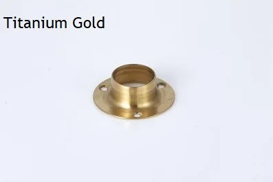 2 шт. Titianium золото розовое золото 304 нержавеющая сталь держатель для петель кронштейн гардеробная планка стены 25 мм труба высокого шара скрывает - Цвет: Titanium Gold Short