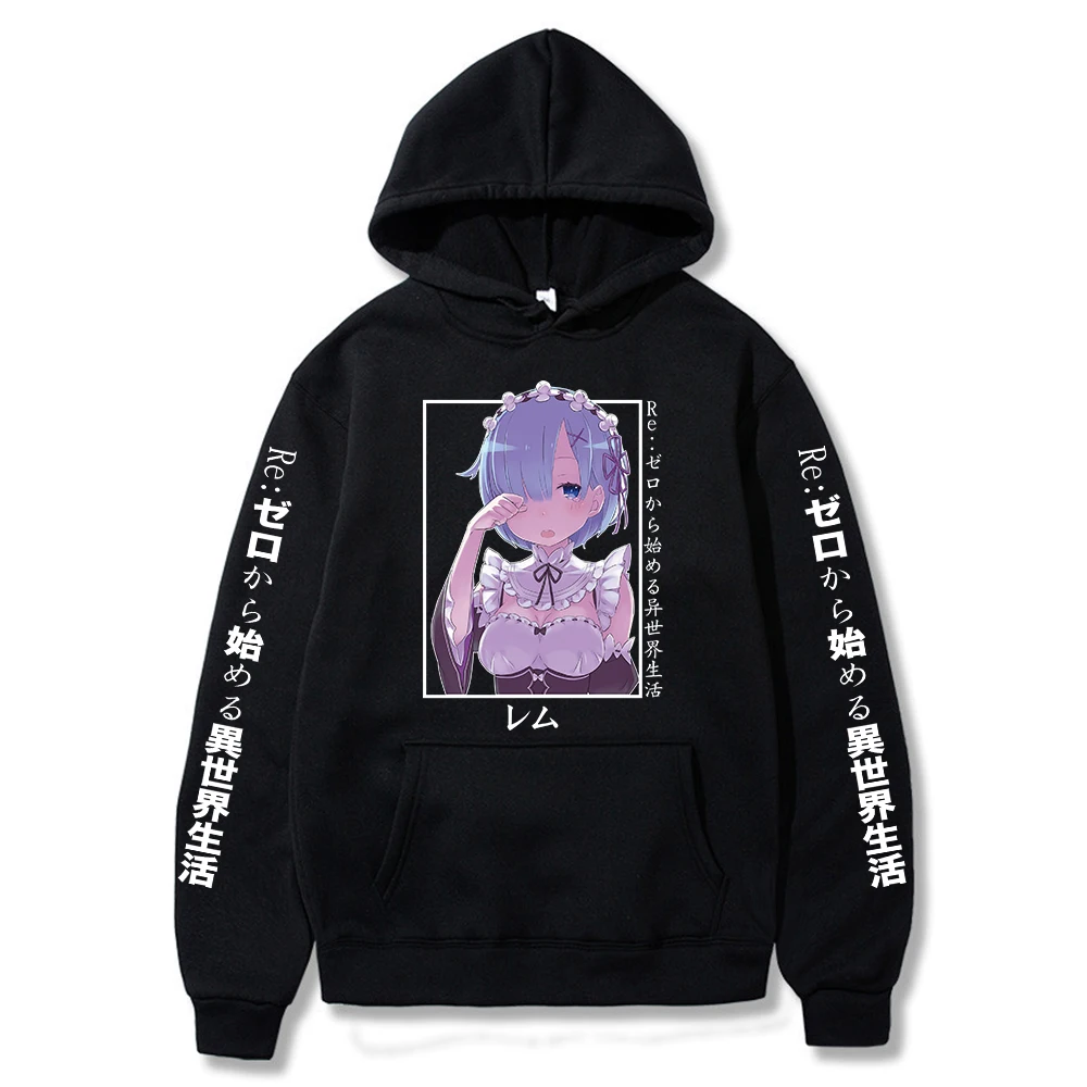 Толстовка с капюшоном для мужчин и женщин свитшот аниме Re:Zero Start Life in other World жакет
