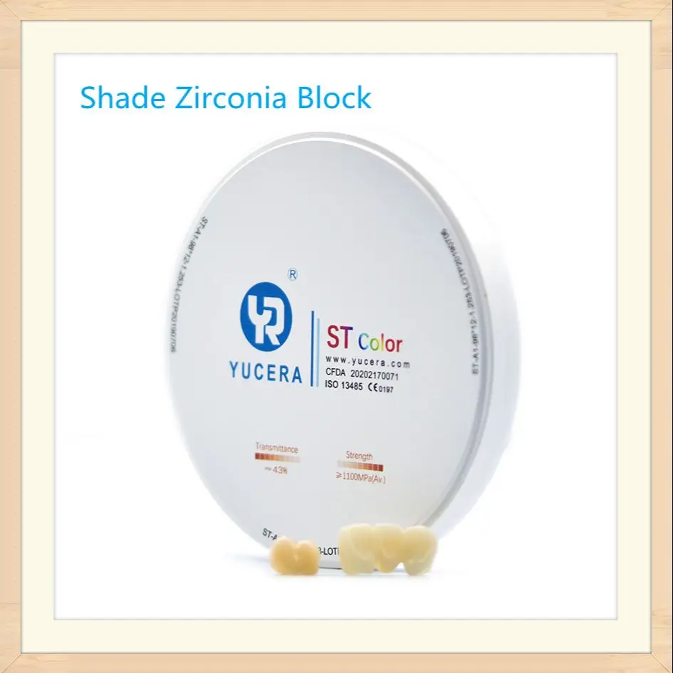 High Strength 98 ST Color 14-18mm Dental Zirconia Blocks Dental Zirconia Block Dental Lab