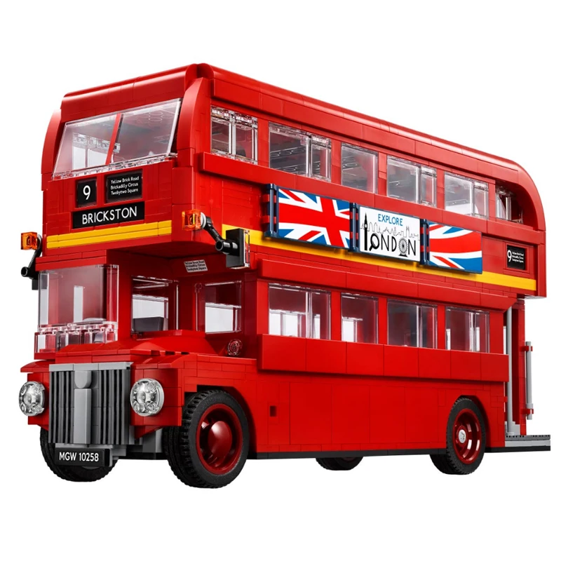 Новый двухслойный автобус BusforLondon дизайн Лондона совместимый с Inglys London Bus кирпичи