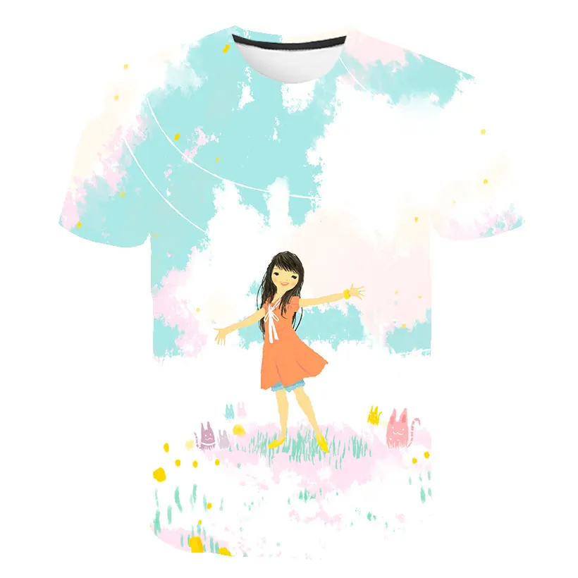 

Ashion Trend New 3D Cartoon Baby Kids Boys Girls Children T-Shirt Short Sleeves Summer Clothing Print Cool Tops 4-14Year Tee