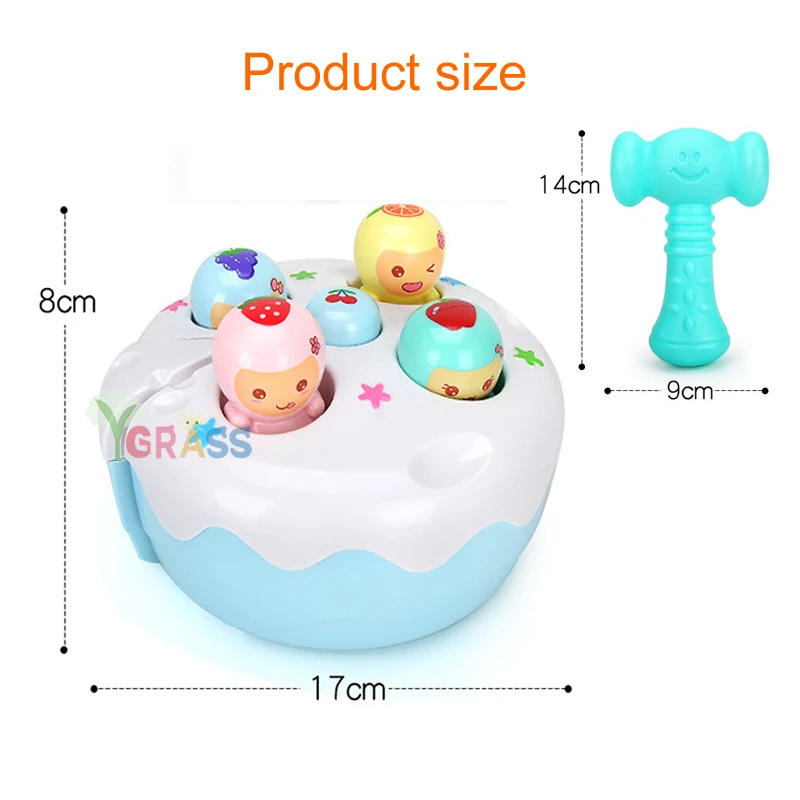 Детские погремушки игрушечный молоток электрический музыкальный