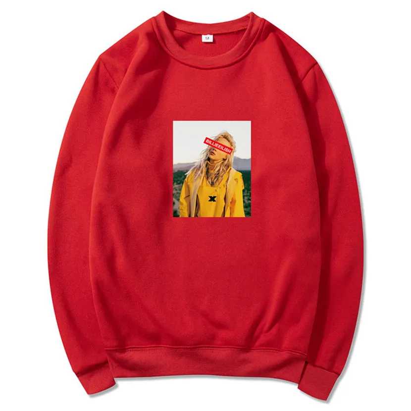 Billie Eilish с принтом 2020 новинка весна осень модные толстовки мужские большие