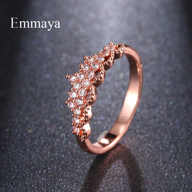 Emmaya модное многослойное крошечное прозрачное кольцо с кубическими камнями