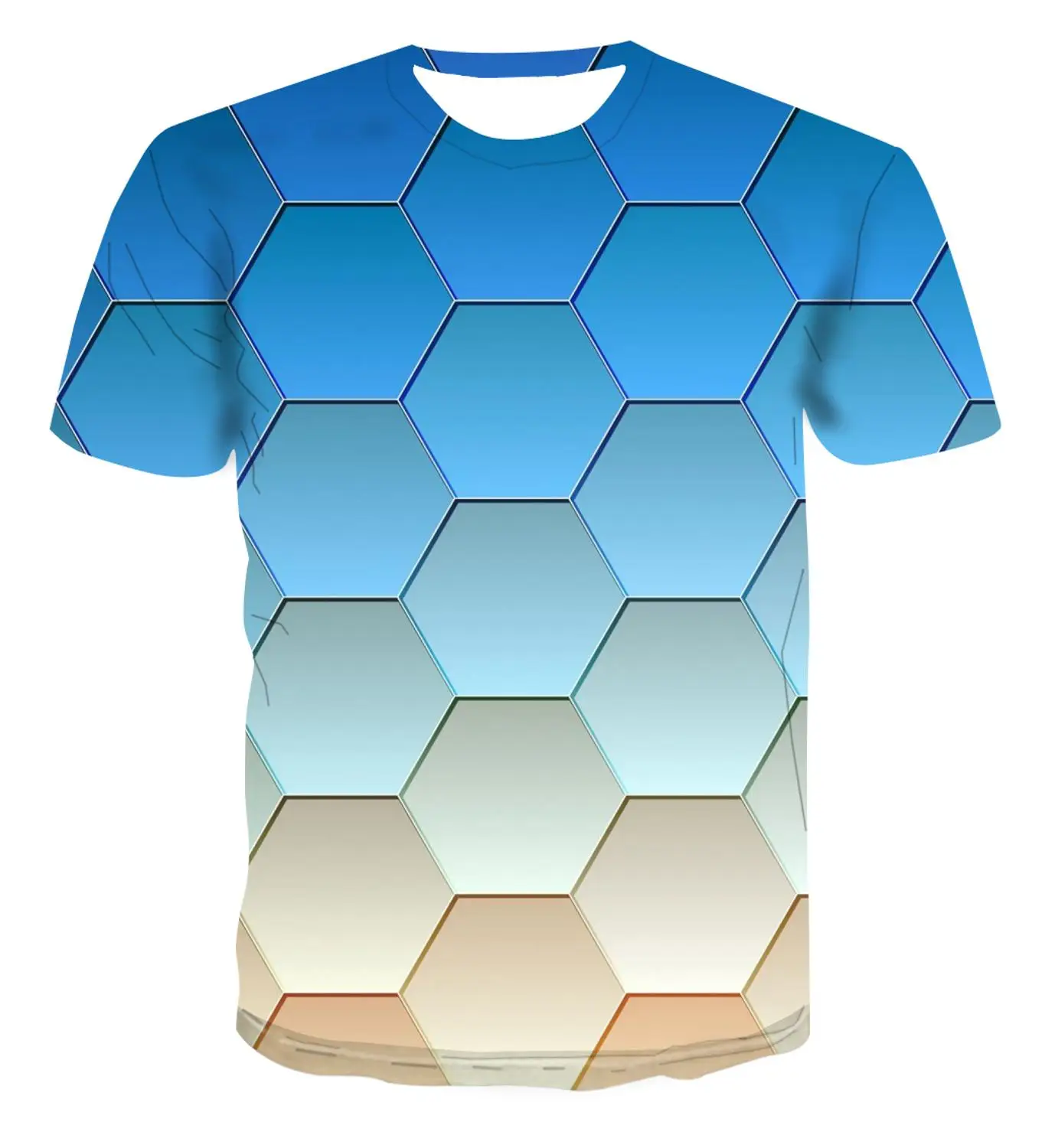 Новинка 2020 модная футболка с 3d-цифровым принтом летняя мужская коротким рукавом