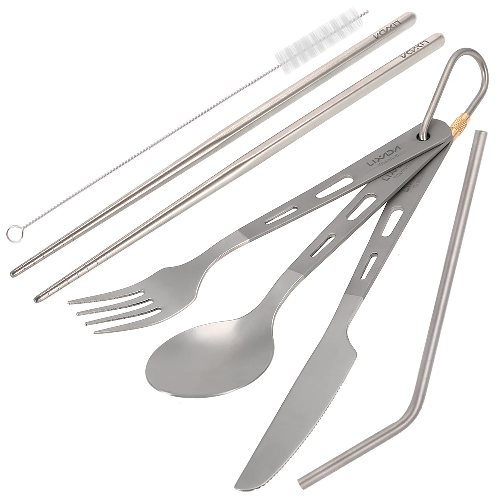 Титан посуда кемпинговая вилка ложка резак палочки дозирующая детская для