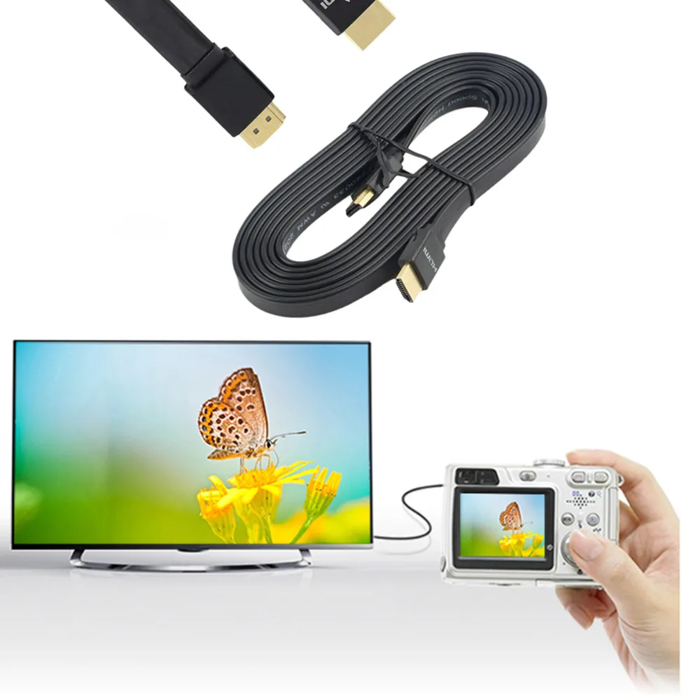 Профессиональный 1 5 м/3 м/5 м кабель HDMI позолоченный штекер 1080 P 3D для hdtv компьютер