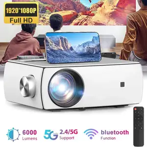 full hd 1080p mini projector wifi 5g support android 12 ios 14 native 1920 x 1080p home movie theater led projector for phone free global shipping