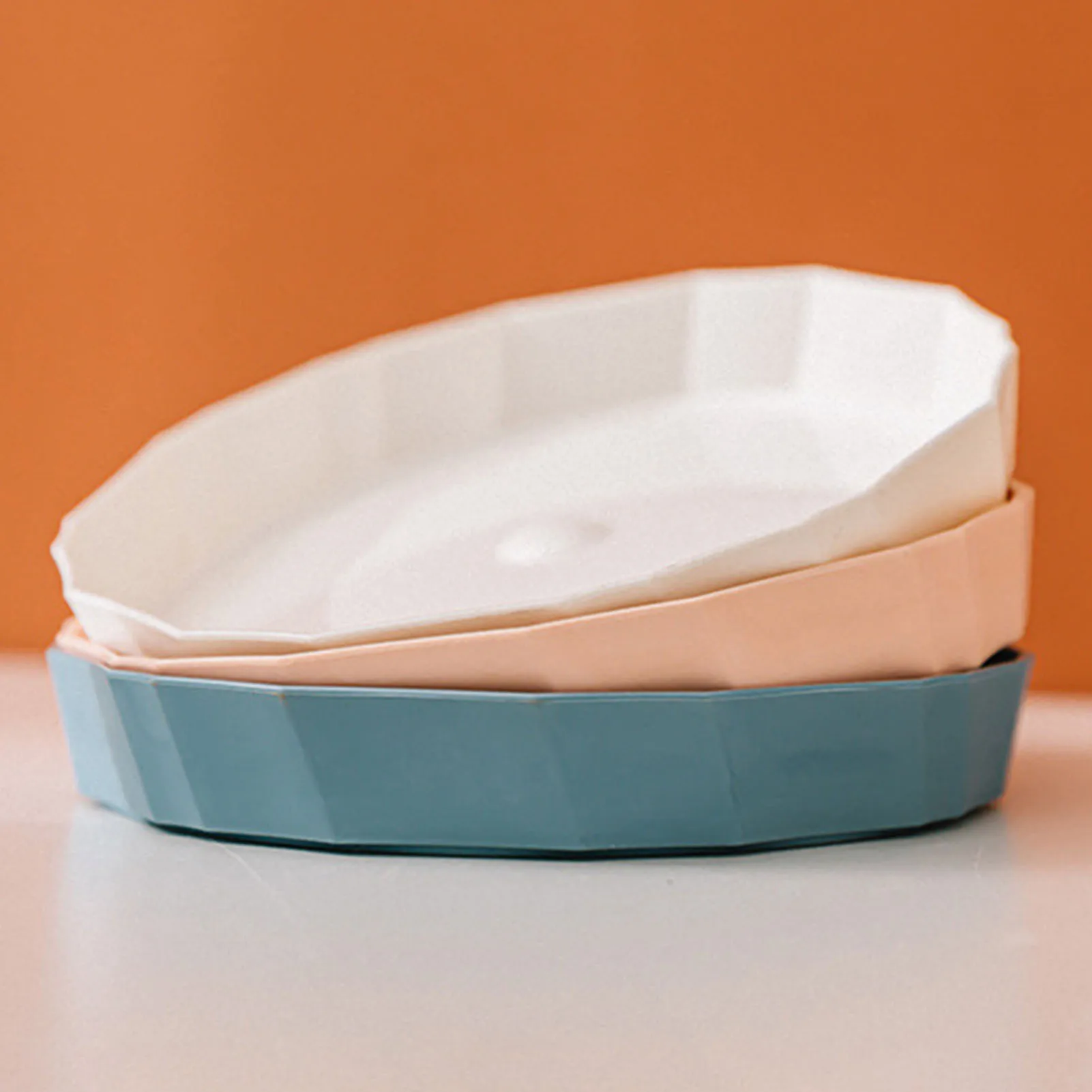 

Solid Color Plastic Succulent Plant Flowerpot with Tray Garden Home Cafe Decor