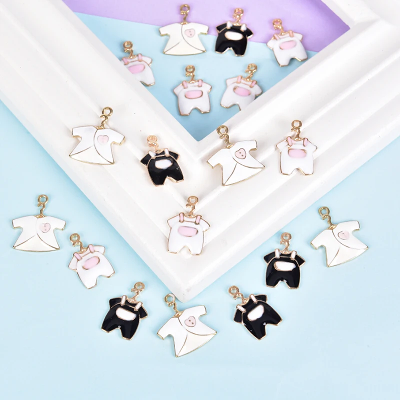10 шт./лот горячая новинка модный шарм сплав/эмаль детская одежда подвески