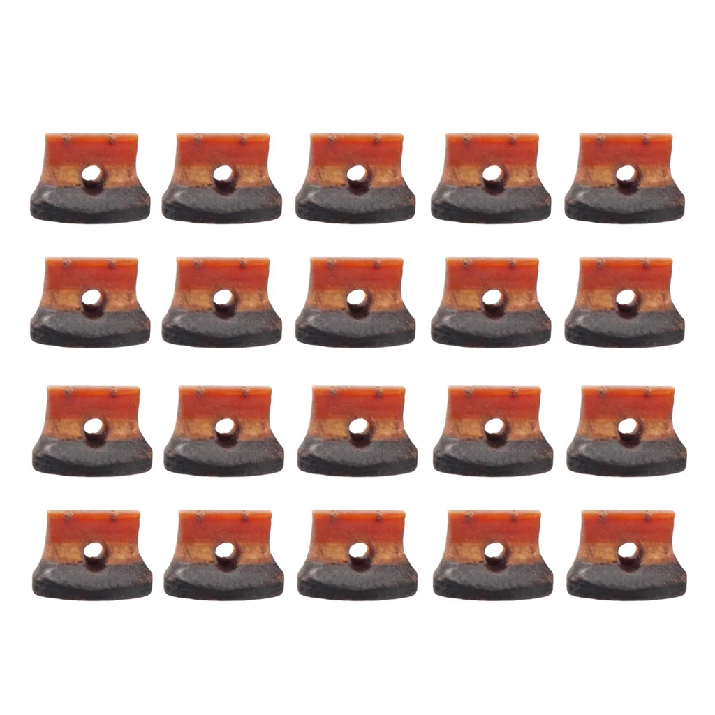 

20pcs Erhu Double Color Wood Bridge Instrument Chinese Erhu Replacement Parts