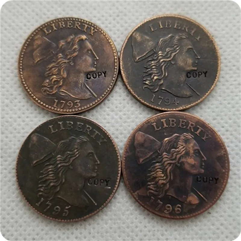 Памятные монеты 1793 1794 1795 1796 LIBERTY CAP копия больших центов монет | Отзывы и видеообзор -4000035900639