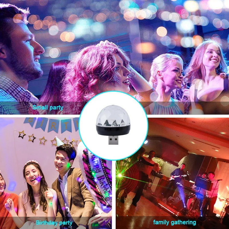 Usb Mini Led Disco Magic Light Ball портативное караоке вечерние лампы Декор Dj сценический бар с