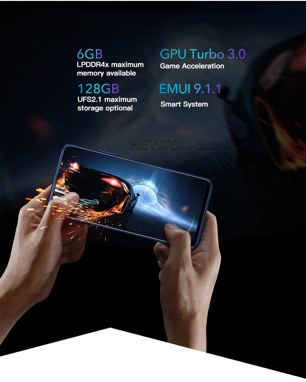honor 9x Kirin 810 4000 мАч супер срок службы батареи 48 миллионов ультра четкая ночная съемка 6,59 дюймов Лифт полный экран