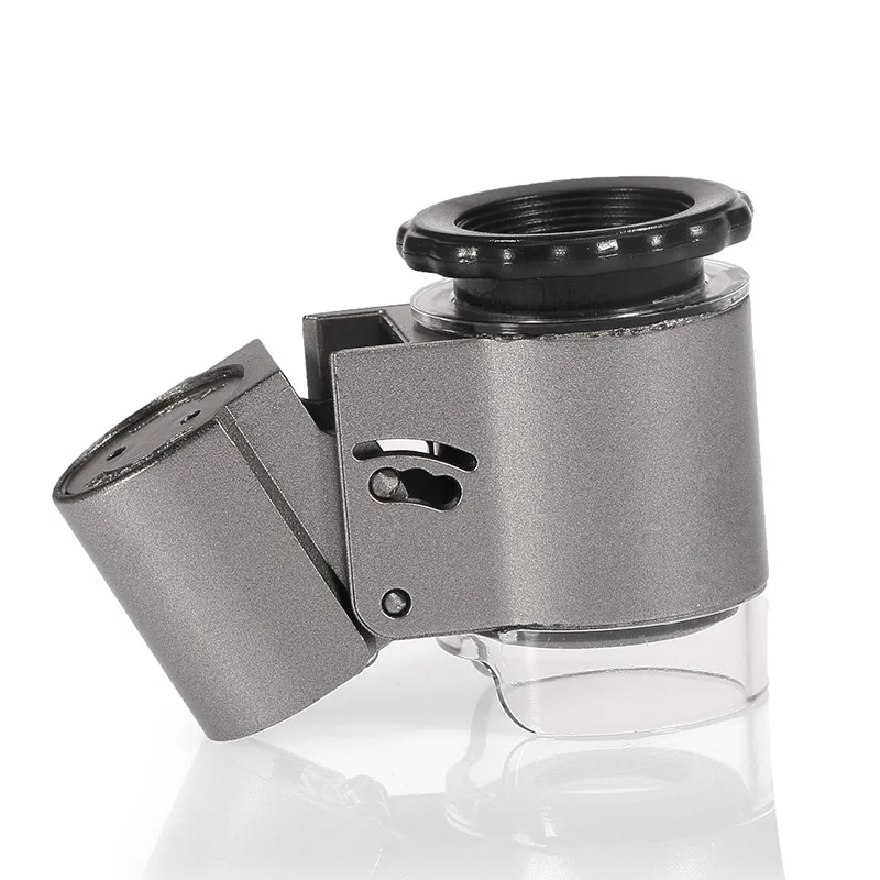 Оптическое увеличительное стекло K9 светодиодный светильник фальшивый 45 раз мини