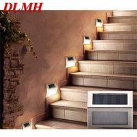 dlmh solar underground lights led stainless steel outdoor waterproof stairs decorative landscape lamp 2 pack