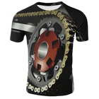 Футболки с 3D принтом, Самые продаваемые мужские и женские футболки, повседневные футболки в стиле панк с механическим механизмомкамуфляжныммотоциклетным принтом
