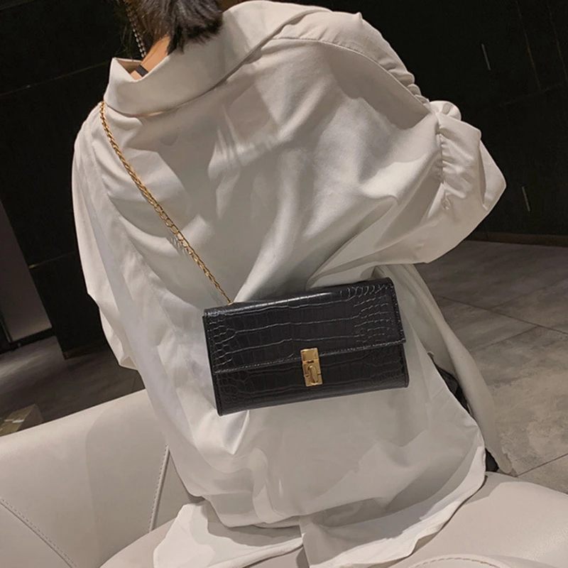 Летняя новая кожаная женская сумка Флип с каменным узором мессенджер на плечо