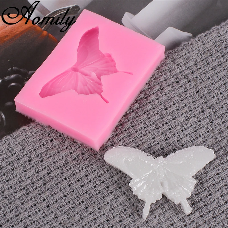 Aomily бабочка мультфильм кружева торт плесень для DIY Fondant Торт Сахар ремесло