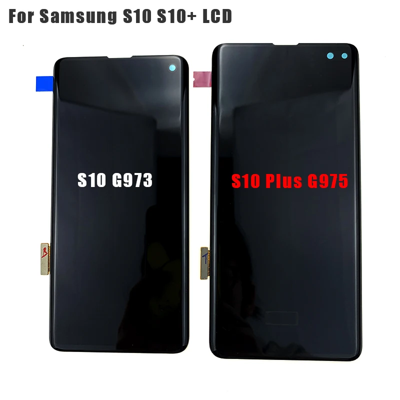 100% протестированный ЖК дисплей для SAMSUNG Galaxy S10 Plus G9750 G9730 сенсорный экран