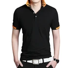 Мужская футболка с коротким рукавом и отложным воротником BROWON, летняя, повседневная, деловая, удобная
