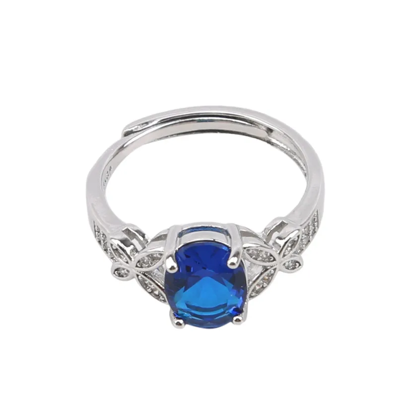 2020 модное роскошное кольцо для женщин Открытый регулируемый размер с овальным