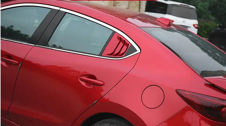 Для Mazda3 Axela 2016-2019 Седан ABS затемнения для задних дверей Окна Жалюзи рама оконный