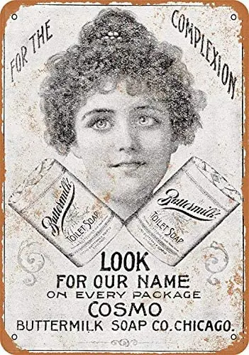 

Metal Sign - Buttermilk Toilet Soap - Vintage Decorative Tin Sign