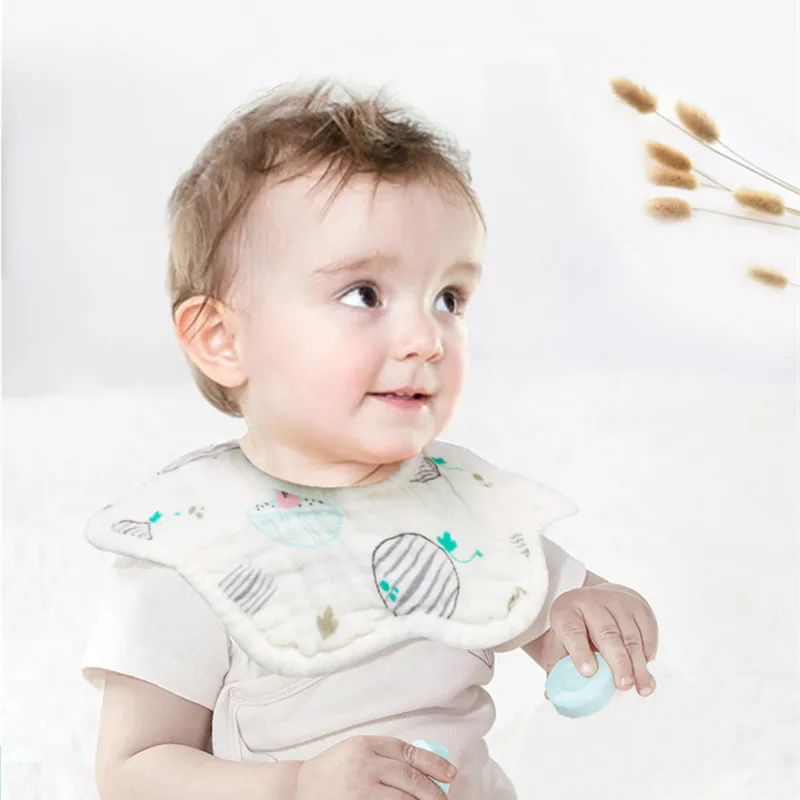 1 шт. нагрудник с цветочным принтом васойоли 8 слоев одежда для отрыва 26*29 см