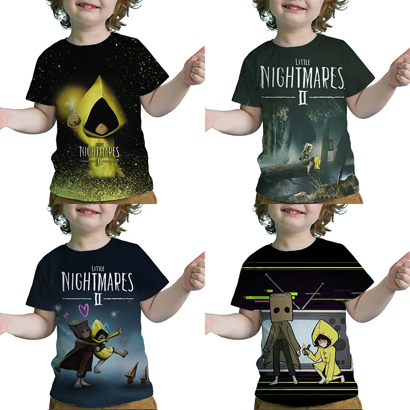 

Summer Kids Little Nightmares 2 T-shirts Children Cartoon Anime 3D T Shirts Camiseta Boys Girls Teens Toddler Tshirts Tee Tops