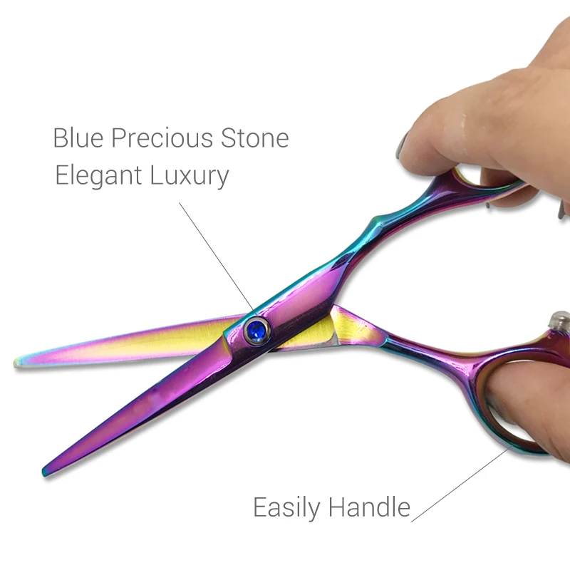 

6 Inch Purple Alloy Cutting Thinning Styling Tool Hair Scissors Salon Hairdressing Shears Regular Flat Teeth Blades