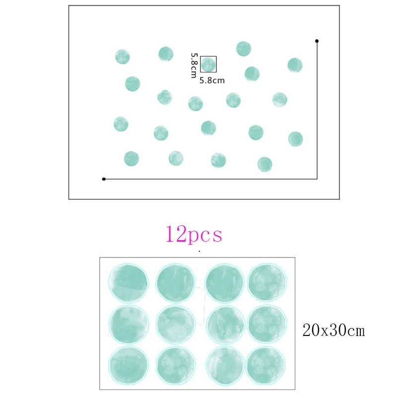 

BaBy Room Wall Decals Home Decoration For Kids Bedroom Color Dots Wall Stickers Decorative DIY Wallpaper