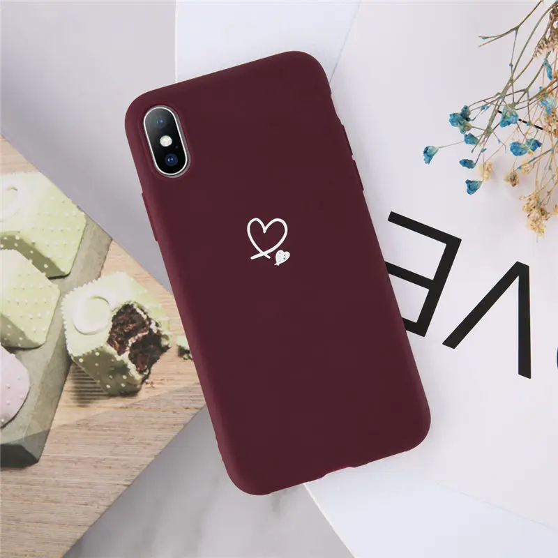 3209WR Силиконовый чехол Moskado для iPhone X XR XS Max 7 8 6 6s Plus 5 5S SE Love Heart Letter чехол для телефона с рисунком в виде животного мягкий чехол из ТПУ - Цвет: 3209WR