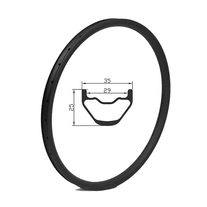 

Light 29er 27.5er MTB XC AM Carbon Rim 35mm Width 25mm Depth 29mm Inner Clin Tubeless TR DH 29Inch 650B Mountain Bike Wheel Rim