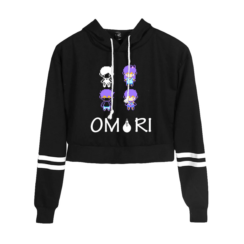 

Кроп-топ в стиле аниме Omori, Свитшот в стиле хип-хоп с высокой талией, худи для косплея в стиле Харадзюку, сексуальные толстовки, топы для игр, н...