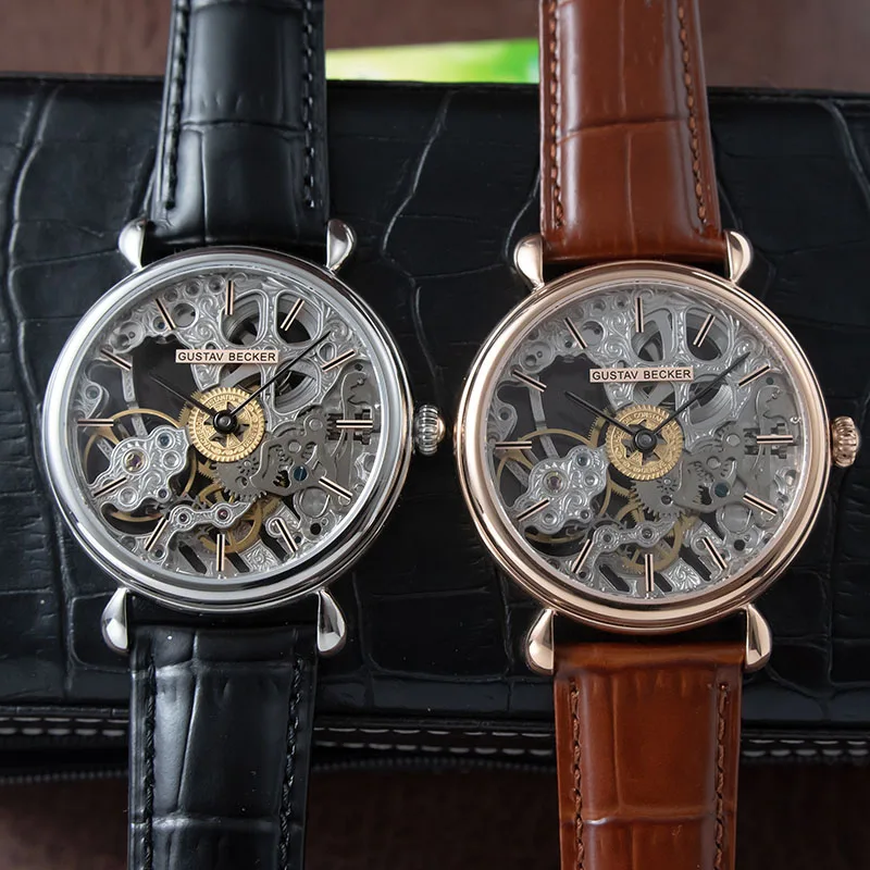 Часы мужские механические водонепроницаемые с сапфировым стеклом 50 м|Мужские