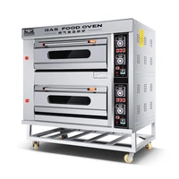 oven commercial large large double layer gas cake bread baking pizza oven two layer four plate