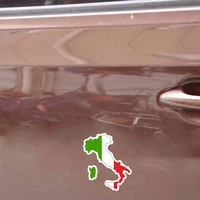 Funny Italy Map Flag Decal KK Reflective Car Sticker Waterproof Laser Fashion Pvc 102CM X 122CM