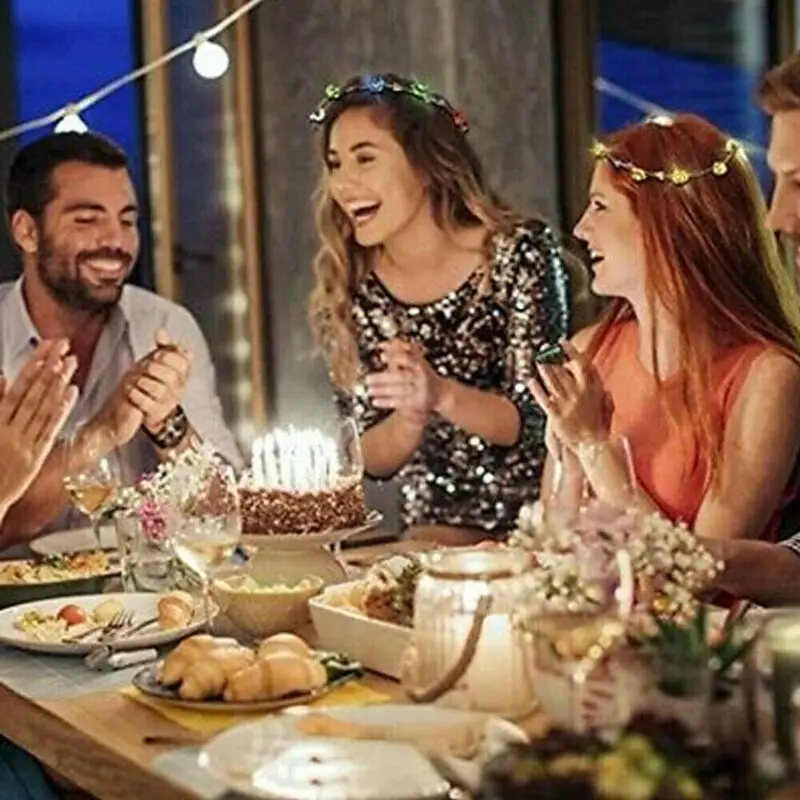 1 шт. Для женщин светодиодный светильник волосы Венок повязка на голову