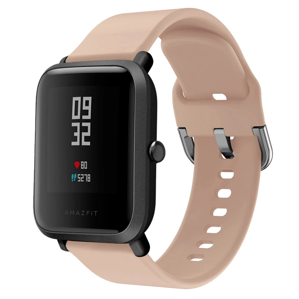 Ремешок силиконовый для Xiaomi Huami Amazfit Bip BIT Lite Youth мягкий браслет смарт часов gts 20