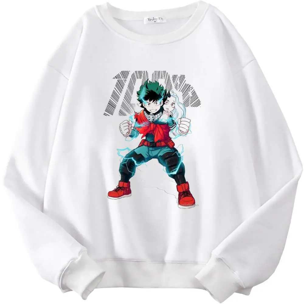 

My Hero Academia Streetwear Sweatshirt Casual Print Ladies Gothic Punk Hoody Harajuku Casual Simple Popular Tops Academy-348