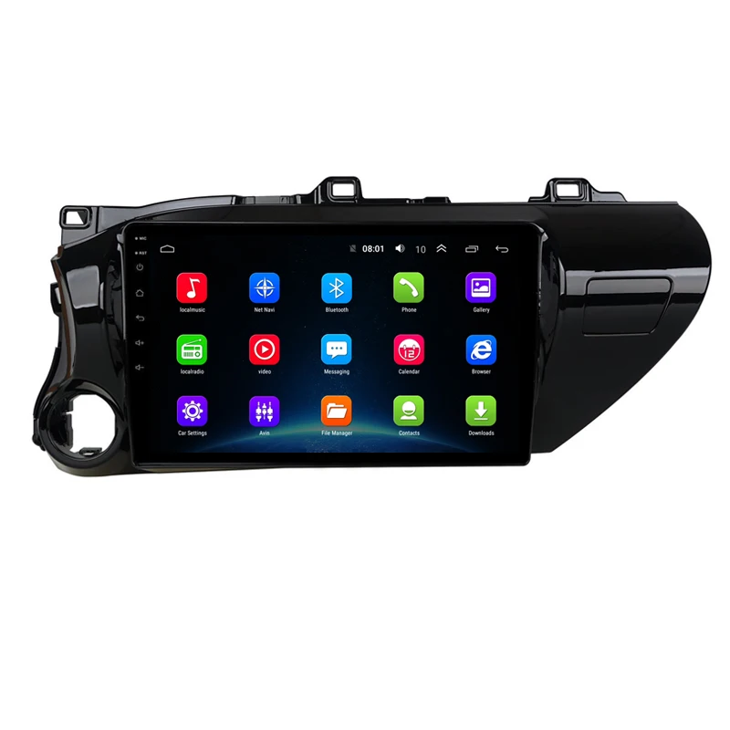 10," четырехъядерный Android 9,1 автомобильный DVD gps для TOYOTA Hilux Мультимедиа Навигация Радио Стерео головное устройство bluetooth wifi