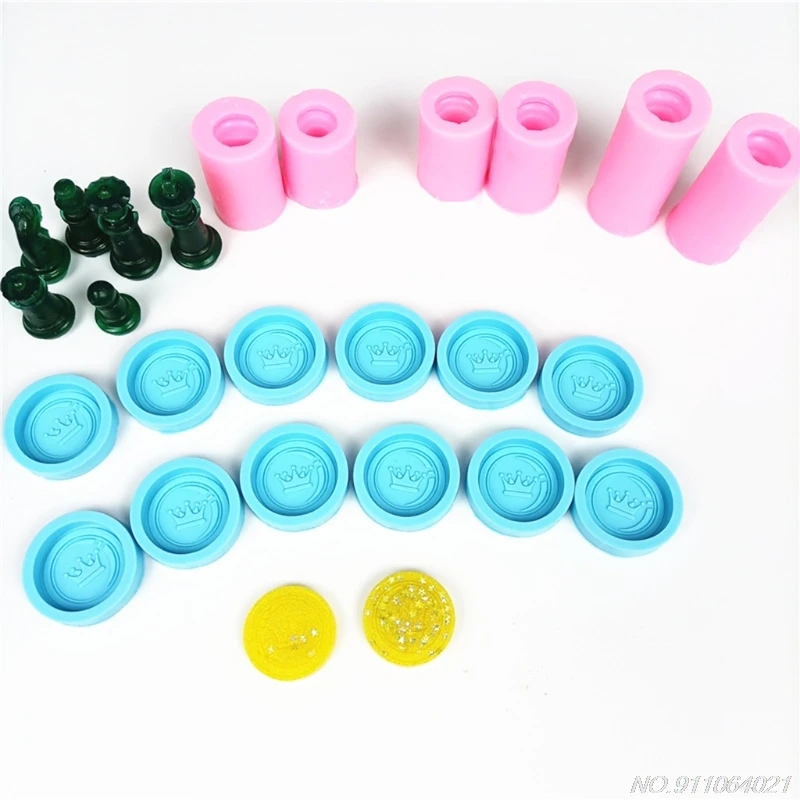 

7Pcs Chess Board Chess Piece Silicone Resin Mold Chess Board Molds Resin Casting Silicone Mold DIY Craft Making Tool Wholesales