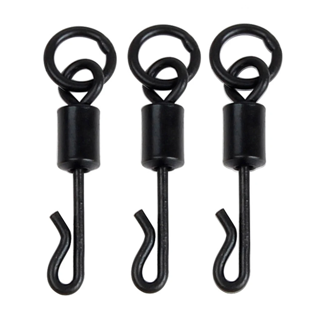

50pcs Copper Quick Change Swivel Q-Shaped Fishing Hook Line Connector